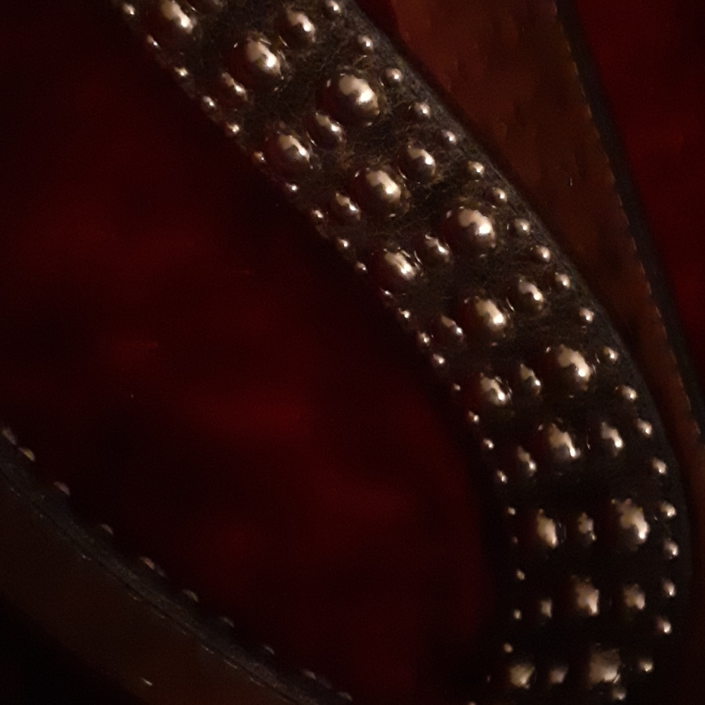Black grey crackle bling Rhinestone sparkle belt - Picture 4 of 4